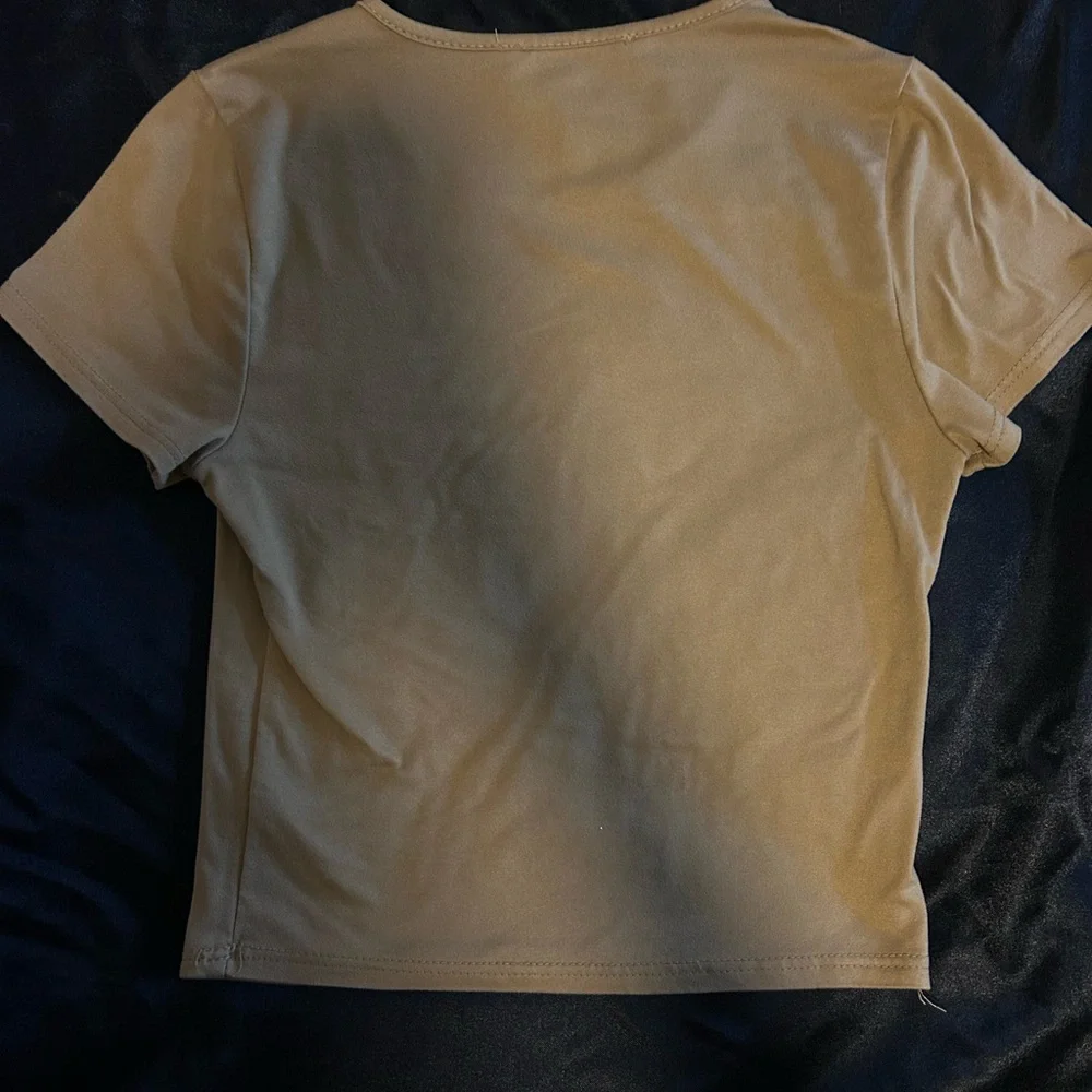 Sincerely Jules Light Brown Short Sleeve Tee - Picture 2 of 3